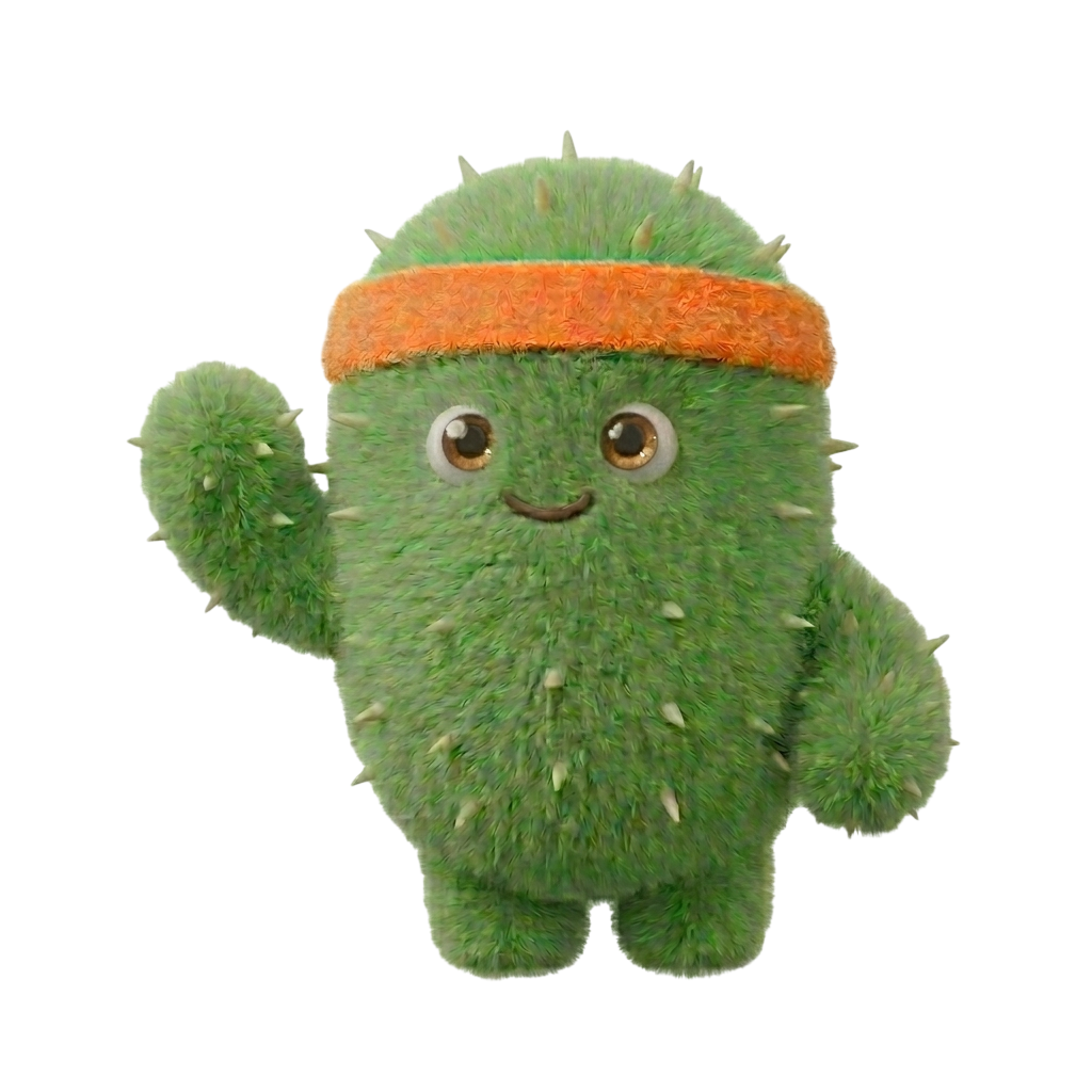 Mascot showing challenge options